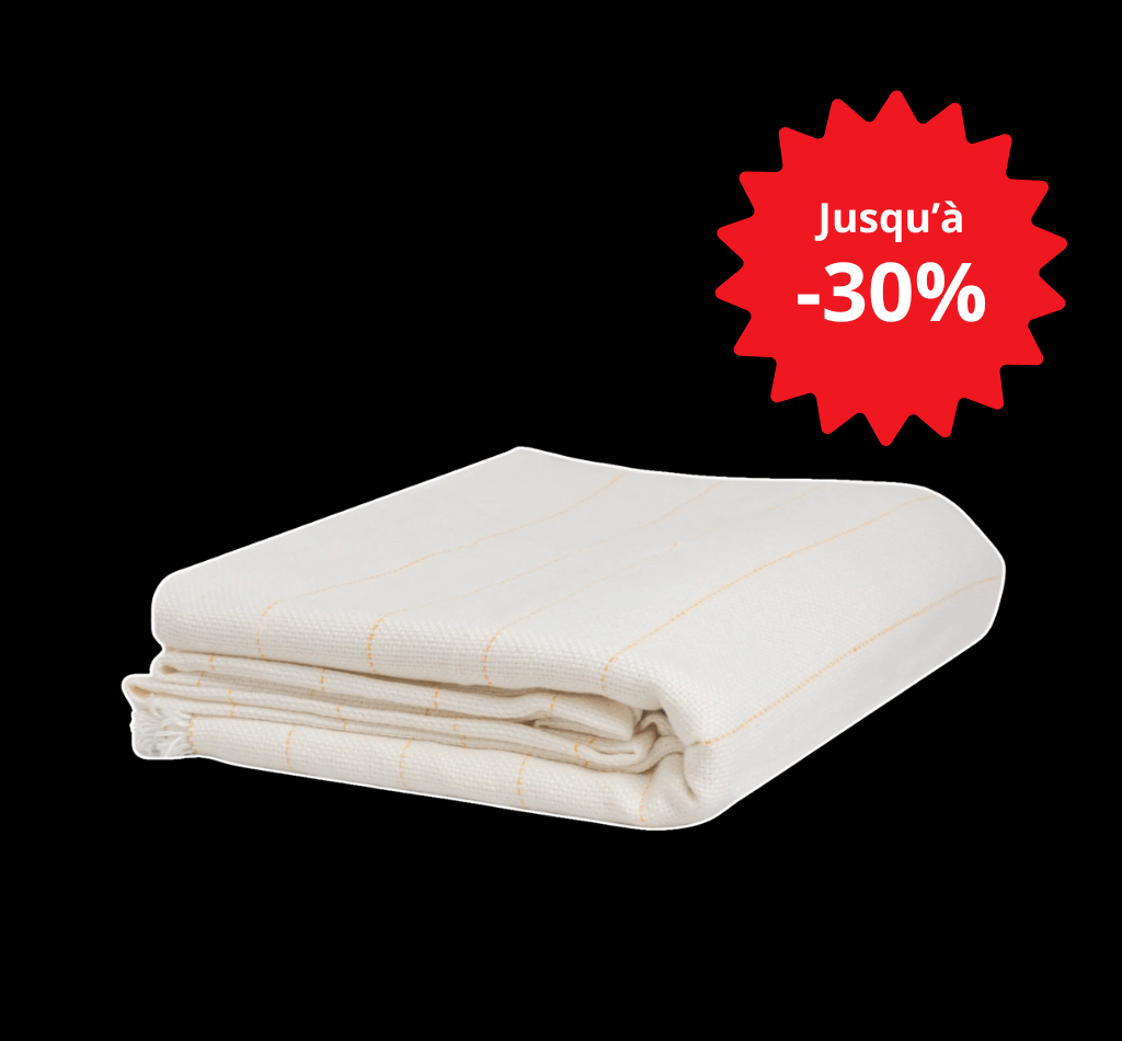 Tissu primaire blanc à lignes jaunes pour tufting