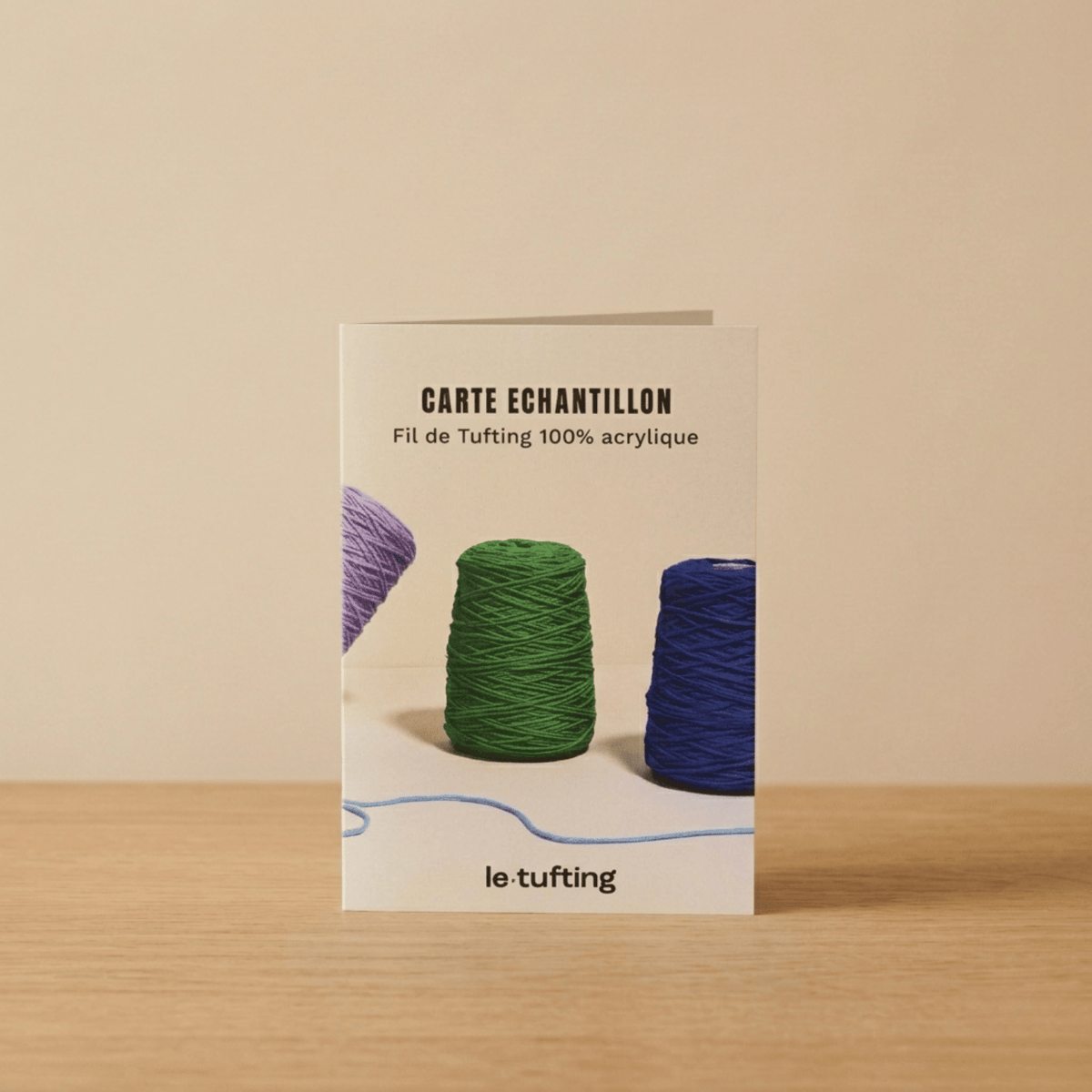 Musterkarte mit Acryl-Tuftinggarn – 55 Farben